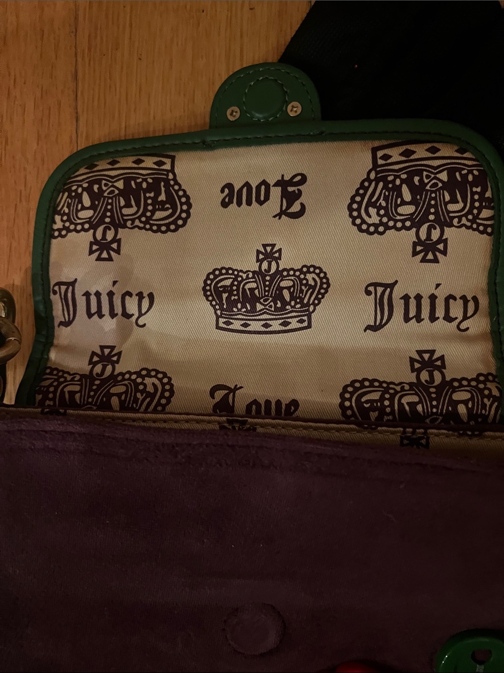 Vintage Rare Green Purple Juicy Couture Handbag Purse Bag
Velour Y2K - Picture 5 of 7